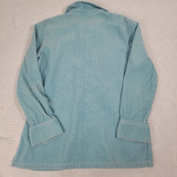 Croft & Barrow women's shirt corduroy shacket side pockets‎ pastel mint size S - Picture 3 of 15